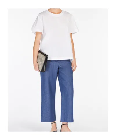 Max Mara Cotton Poplin Blouse In White
