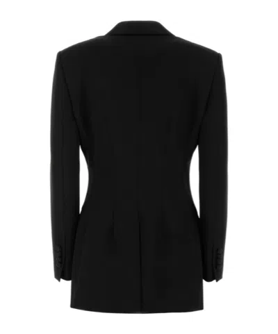 Dolce & Gabbana Black Stretch Wool Blend Blazer