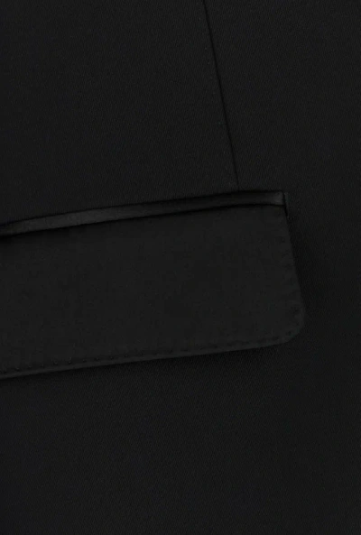 Dolce & Gabbana Black Stretch Wool Blend Blazer