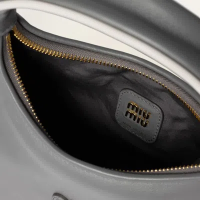 Miu Miu Wander Shoulder Bag In Gray
