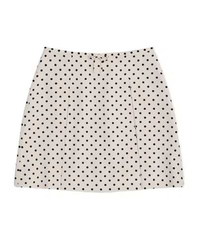 Valentino Polka Dot-print Mini Skirt In White