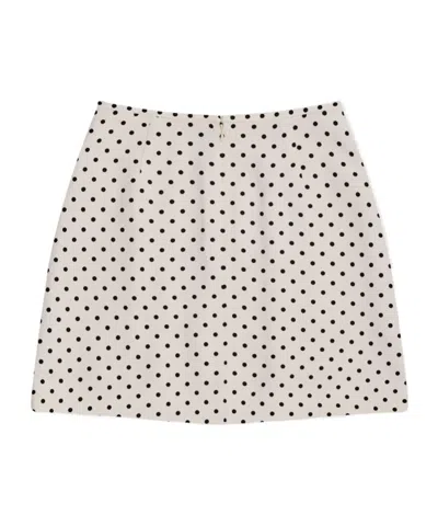 Valentino Polka Dot-print Mini Skirt In White