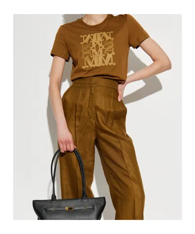 Max Mara Giovane Maxmarabesque T-shirt In Brown