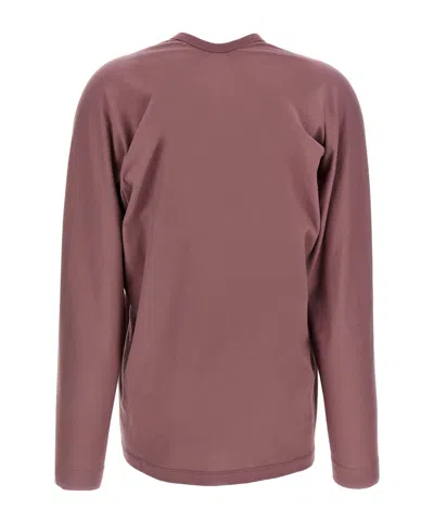 Dries Van Noten V Neck Long Sleeves Relaxed Fit Top In Brown