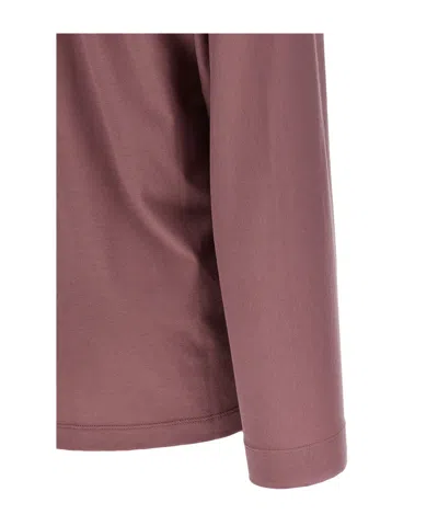 Dries Van Noten V Neck Long Sleeves Relaxed Fit Top In Brown