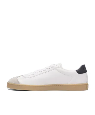 Prada Lane Leather Low-top Sneakers In White