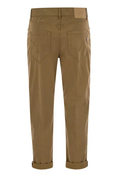Dondup Koons Loose Fitting Jeans In Lyocell And Stretch Cotton In Brown