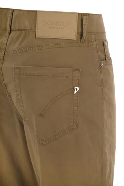 Dondup Koons Loose Fitting Jeans In Lyocell And Stretch Cotton In Brown