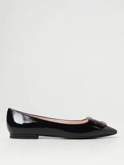 Roger Vivier Gommettine Black Patent Ballerinas In Black