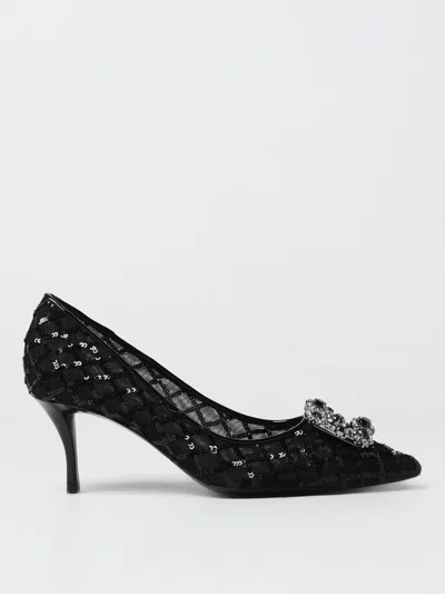 Roger Vivier "mesh Efflorescence Décol In Black