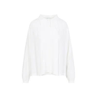 Giambattista Valli Long-sleeved Blouse In Silk Blend In White