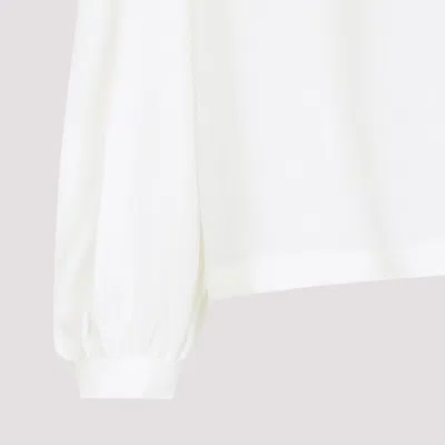 Giambattista Valli Long-sleeved Blouse In Silk Blend In White
