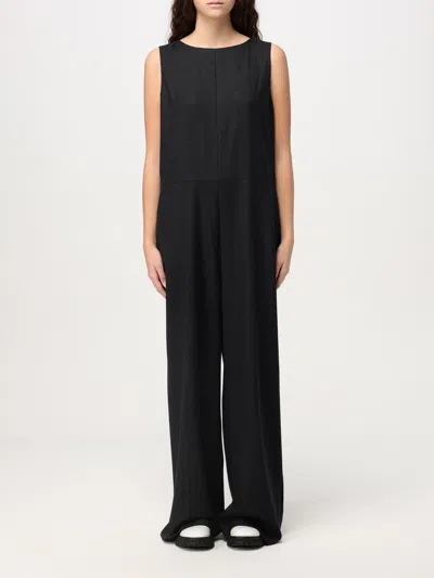 Theory Relaxed Sleeveless Wool-blend Jumpsuit In Grey