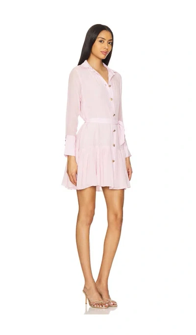 Karina Grimaldi Daphne Solid Mini Dress In Pink