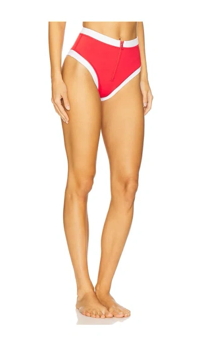 Gigi C X Revolve Zoe Bikini Bottom In Red & White