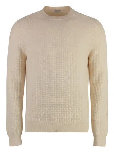 Malo Ribbed Sweater In Neutral