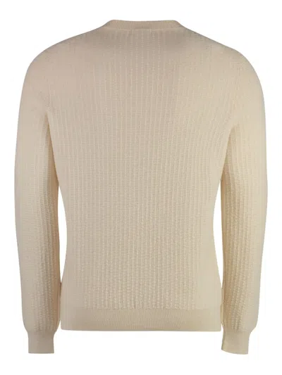 Malo Ribbed Sweater In Neutral