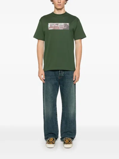 Xlarge T-shirt With Front Logo Subway Graphic In Green