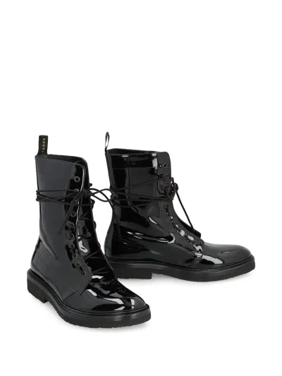 Rhude Rhanger Leather Combat Boots In Multi
