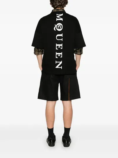 Alexander Mcqueen Exploded Logo Over Fit T Shirt In Animal Print