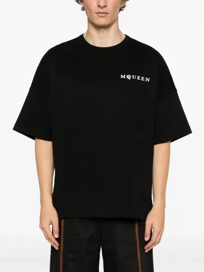 Alexander Mcqueen Exploded Logo Over Fit T Shirt In Animal Print
