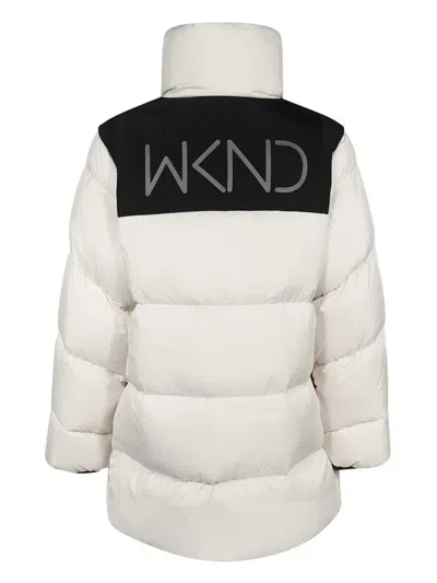 Weekend Max Mara Long Down Jacket In White