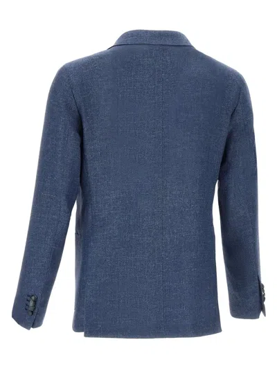 Tagliatore Single-breasted Blazer In Blue