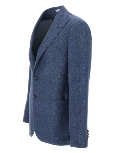 Tagliatore Single-breasted Blazer In Blue