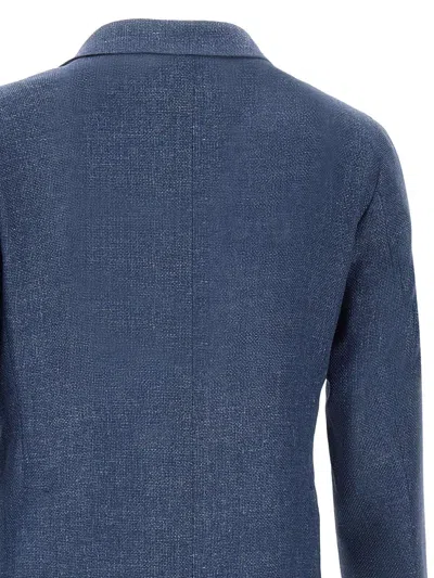 Tagliatore Single-breasted Blazer In Blue