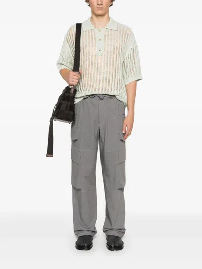 Bonsai Drawstring Cargo Pants In Grey