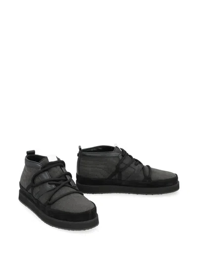 Volta Canvas Mid-top Sneakers In Grey