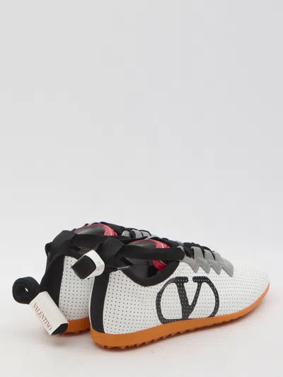 Valentino Chromathon Low-top Sneakers In Perforated Leather