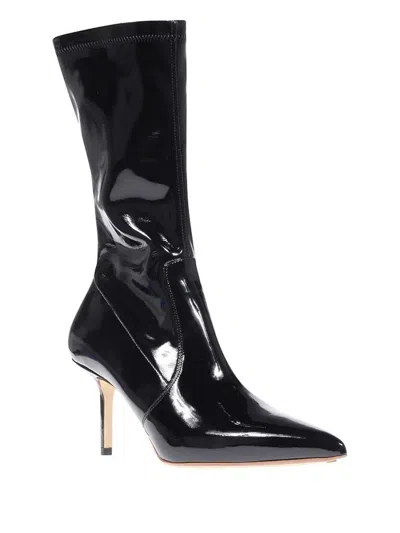 Francesco Russo 70mm Patent-leather Ankle Boots In Black