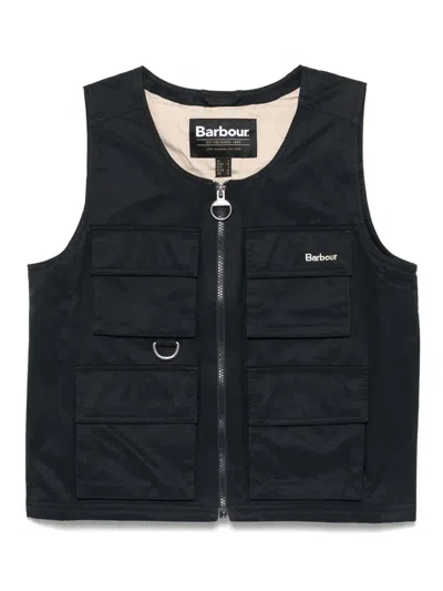 Barbour Utility Vest Multiple Pockets In Blue