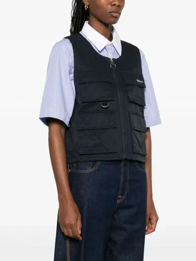 Barbour Utility Vest Multiple Pockets In Blue