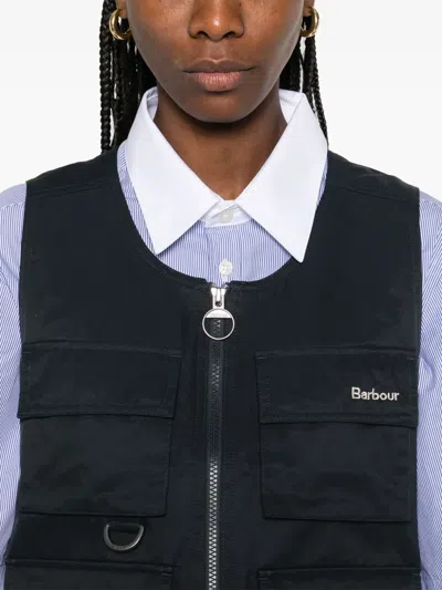 Barbour Utility Vest Multiple Pockets In Blue