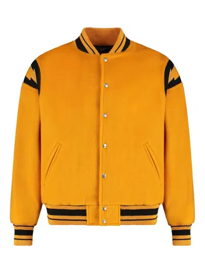 条纹边饰飞行员夹克