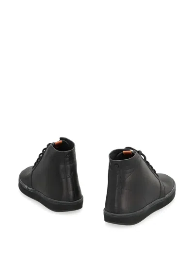 Volta Leather Desert Boots In Black