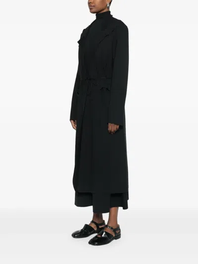 Aganovich Panelled Coat In Black