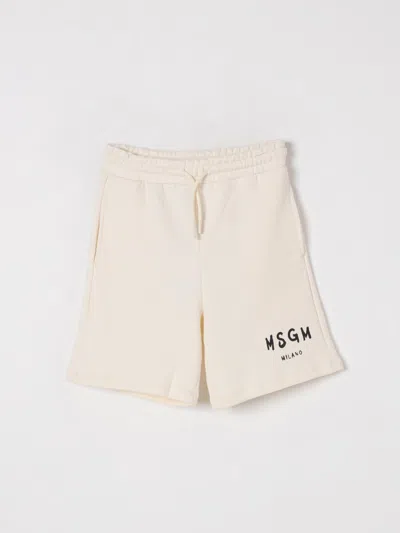 Msgm Shorts  Kids Kids Color Cream In Cream