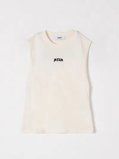 Msgm T-shirt  Kids Kids Color Cream In Cream