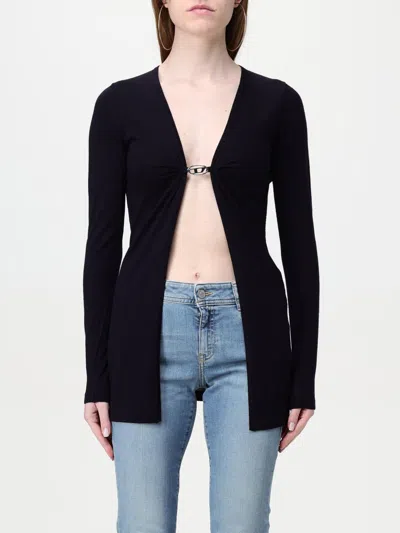 Diesel Navy M-pierry-long Cardigan In Blue