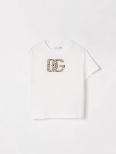 Dolce & Gabbana Jersey T-shirt With Dg Logo In White