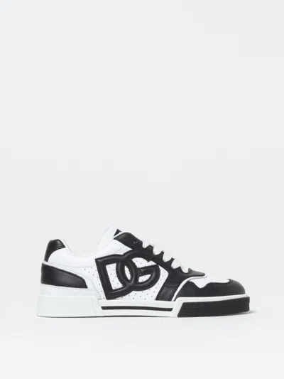 Dolce & Gabbana Leather Sneakers In Black