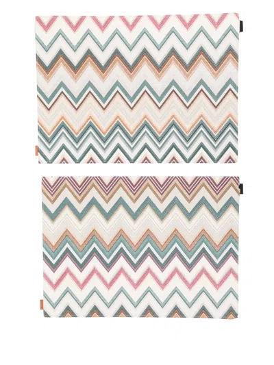 Missoni Zig-zag Placemats (set Of Two) In Neutrals