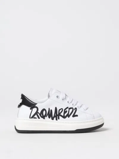 Dsquared2 Logo-embossed Sneakers In White