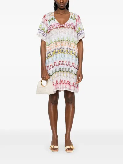 Missoni Kurzes Kleid Mit V-ausschnitt Aus Spitze In Smqs