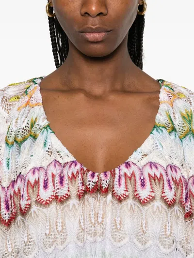 Missoni Kurzes Kleid Mit V-ausschnitt Aus Spitze In Smqs
