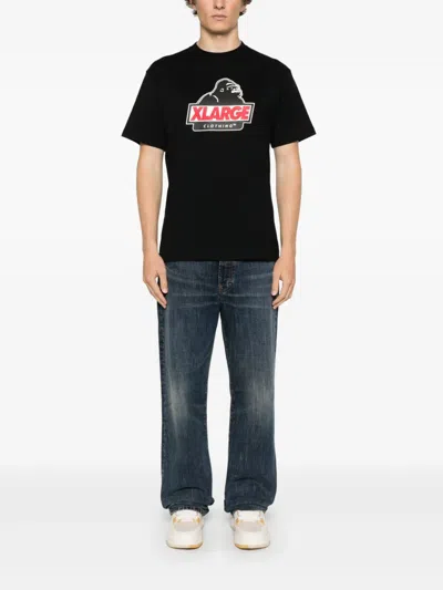 Xlarge Oversized T-shirt With Slanted Og Logo Graphic In Black