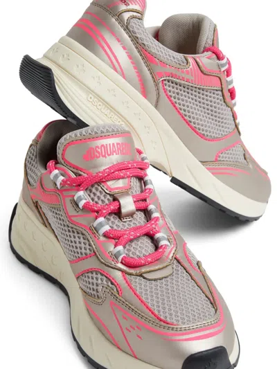 Dsquared2 Panelled Sneakers In Grey